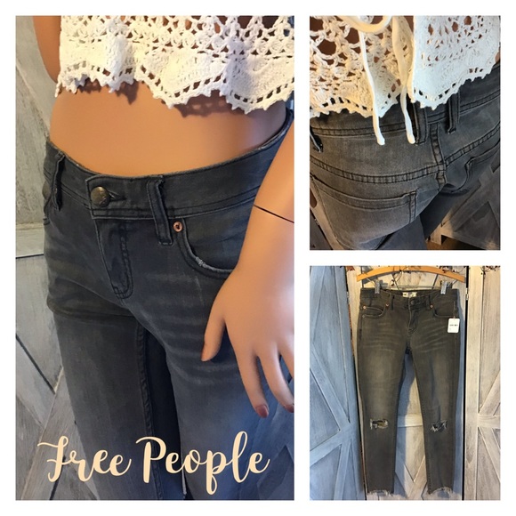 Free People Denim - NWT Free People/Raw Hem Distressed Jeans